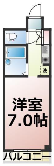 第2コマツハイツ(1K/2階)の間取り写真