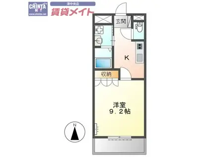 カーサ ディ ドマーニ(1K/1階)の間取り写真