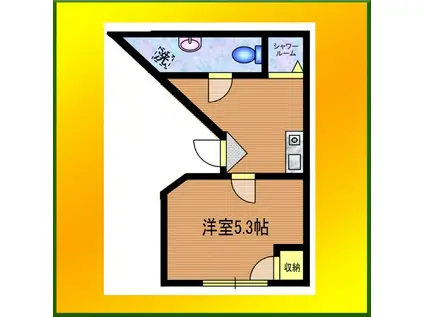 コンフォート柳沢(ワンルーム/3階)の間取り写真