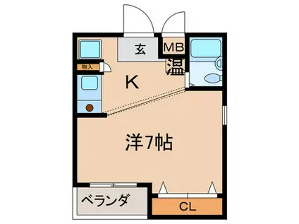 スティルネス塚口(1K/2階)の間取り写真