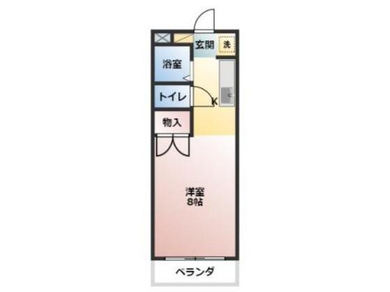 グランティエラ(ワンルーム/2階)の間取り写真