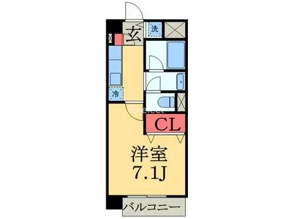 ANNEX(1K/1階)の間取り写真