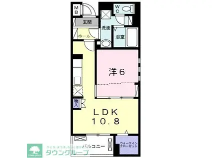 コントレイル(1LDK/1階)の間取り写真