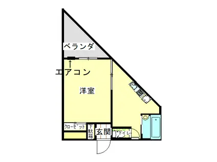 ヒューマンリンクマンションズ(1DK/1階)の間取り写真