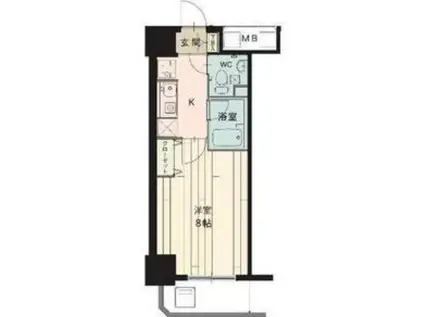 ロジェ今福鶴見(1K/10階)の間取り写真