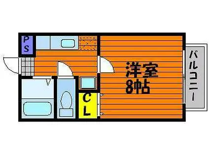 ハイツマスカットII(ワンルーム/2階)の間取り写真