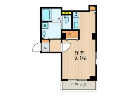 アロードハイム西馬込(ワンルーム/2階)の間取り写真