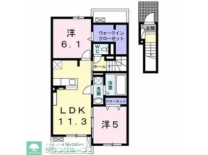 レジデンス タカハシV(2LDK/2階)の間取り写真