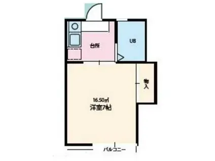 TCRE中葛西II(1K/2階)の間取り写真