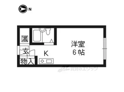 パティオ林(ワンルーム/7階)の間取り写真