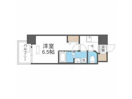 ファーストフィオーレ九条(1K/8階)の間取り写真