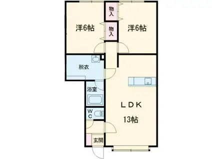 メゾンシャリテ(2LDK/1階)の間取り写真