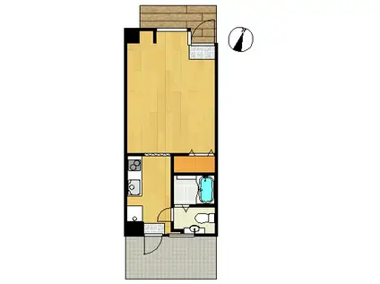 ビラ・ホンチョウ(ワンルーム/1階)の間取り写真