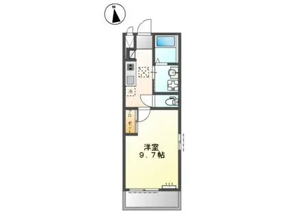 サンフォレスト(1K/1階)の間取り写真