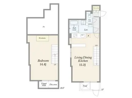 GRAN PASEO 自由が丘奥沢(1LDK/B1階)の間取り写真