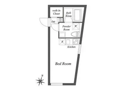 PASEO三軒茶屋イースト(ワンルーム/2階)の間取り写真