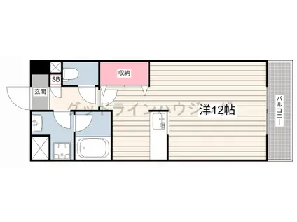 スプラドゥールヴィラ(ワンルーム/3階)の間取り写真