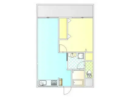ロイヤルシティ日吉(1LDK/4階)の間取り写真