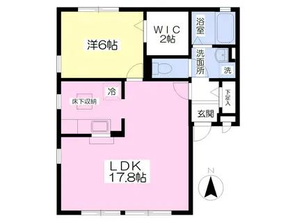 クレールショウジ(1LDK/1階)の間取り写真