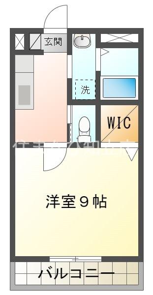 サンメゾン弘栄(1K/1階)の間取り写真