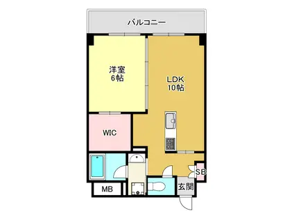 グレンフォレスト(1LDK/2階)の間取り写真