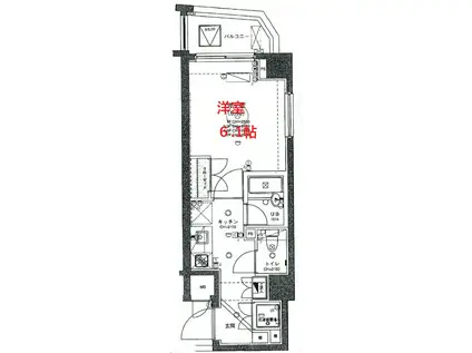 セジョリ南品川(1K/1階)の間取り写真