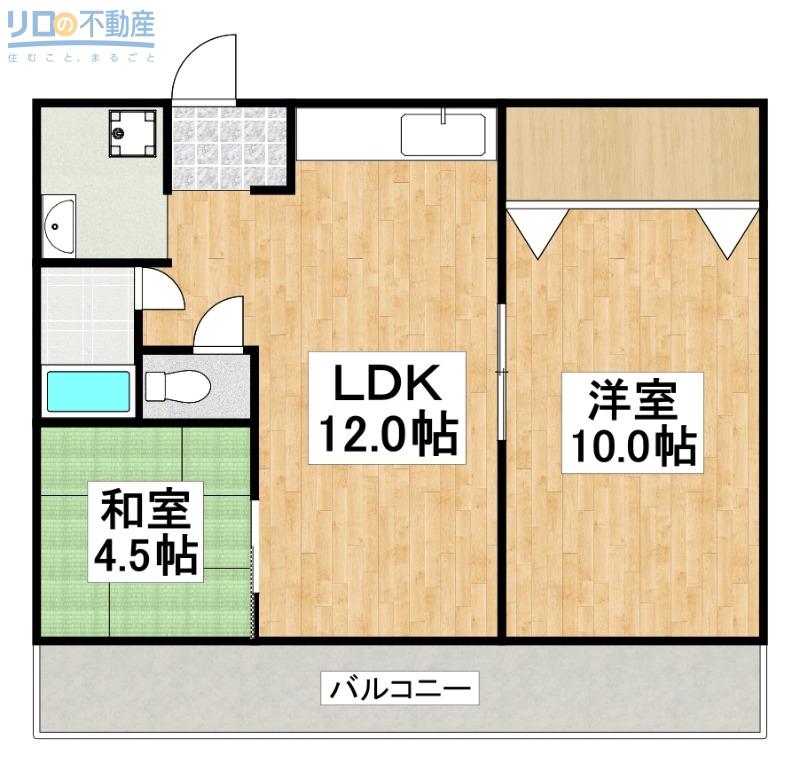 リバティハイツ(2LDK/3階)の間取り写真