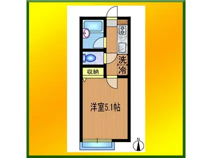 田無ロイヤルハイツ(1K/2階)の間取り写真