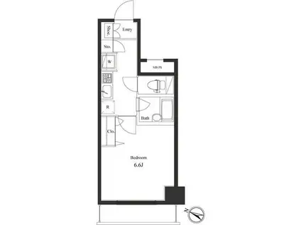 ヴェルト新宿(1K/13階)の間取り写真