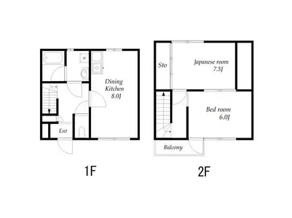 サンブリッジ6(2DK/1階)の間取り写真