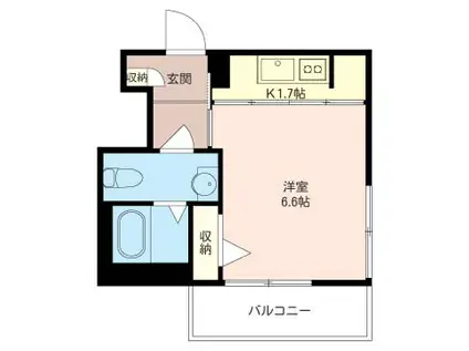 シャーメゾンM(1K/2階)の間取り写真