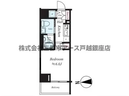 グラントゥールス大森ライズ(1K/2階)の間取り写真