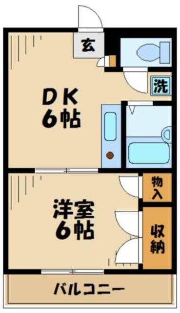 レオパレスYAGAKE(1DK/2階)の間取り写真