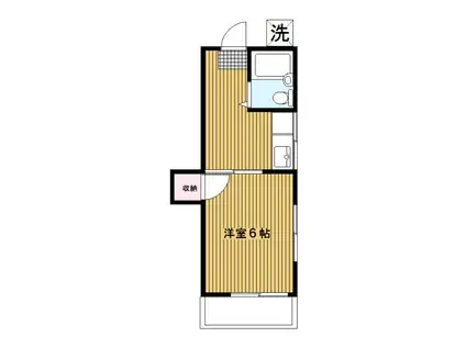 クロノス鶴見(1DK/2階)の間取り写真