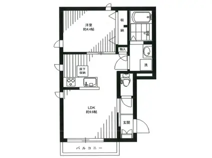 メゾン ド ラ パンセ(1LDK/1階)の間取り写真