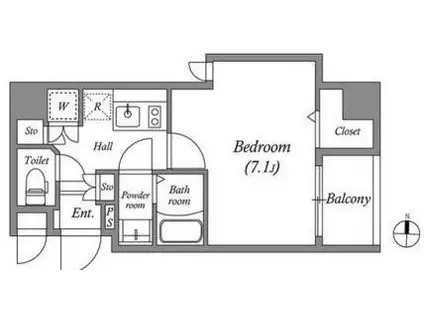 アドバンス京都デタンデュ(1K/2階)の間取り写真