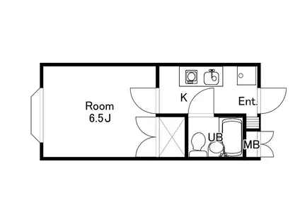 桜木ハイリビング弐番館(1K/4階)の間取り写真