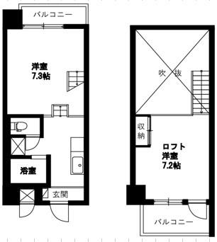 アリエス上立田(2K/3階)の間取り写真