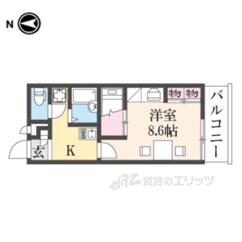 レオパレスLA VISTA(1K/3階)の間取り写真