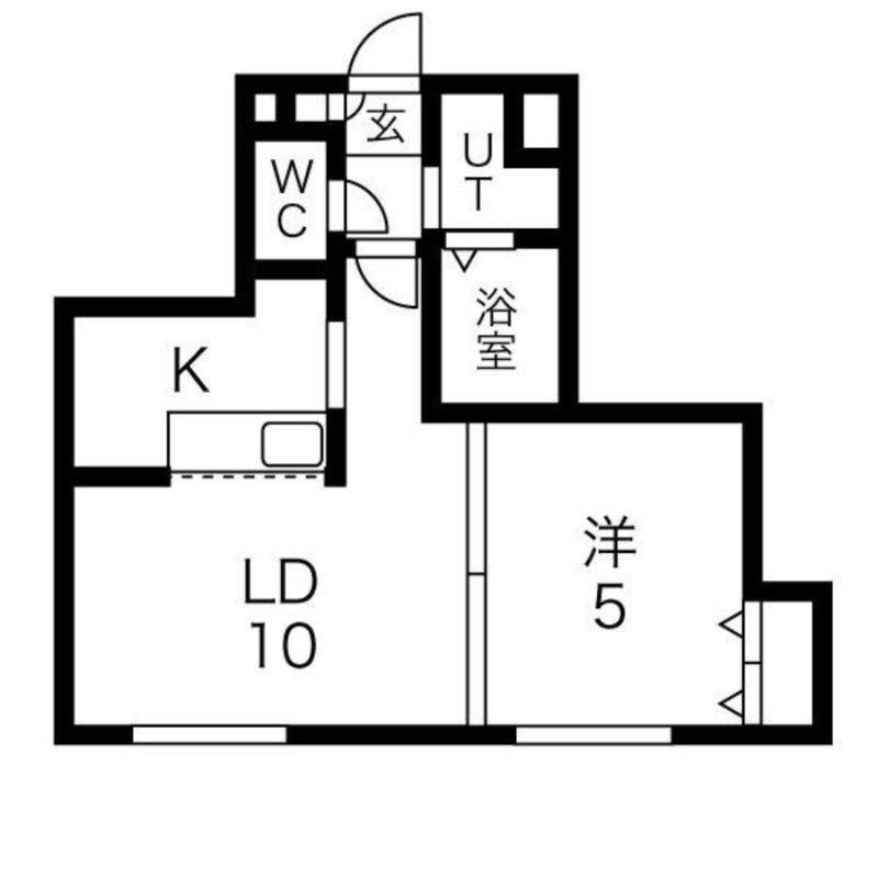 エムズ豊平22(1LDK/3階)の間取り写真