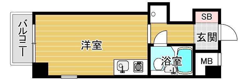 センターハイム大宮(ワンルーム/8階)の間取り写真