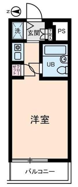 ダイホープラザ鶴見(ワンルーム/2階)の間取り写真