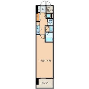 CASAα名駅南(1K/3階)の間取り写真