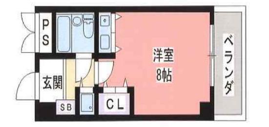 ロイヤルハイツ梅田II(ワンルーム/4階)の間取り写真