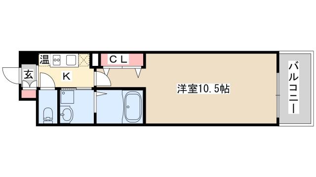 アドバンス三宮Ⅲリンクス(1K/8階)の間取り写真