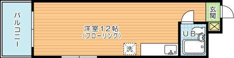 ルミナス(ワンルーム/8階)の間取り写真