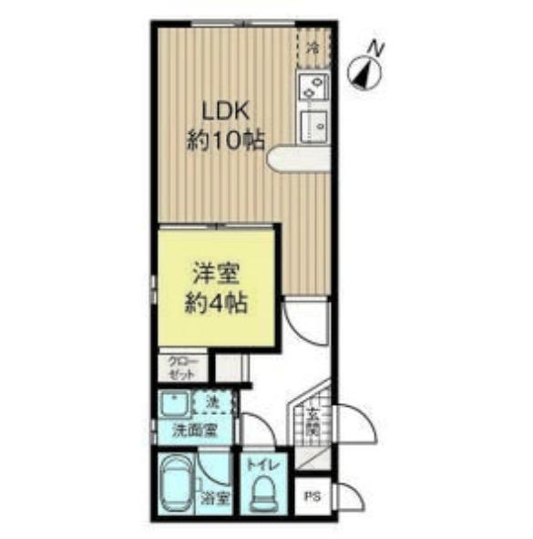 カピテーヌ円山(1LDK/2階)の間取り写真