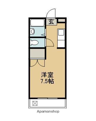 オクトワール宮崎西(ワンルーム/5階)の間取り写真