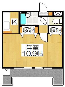 ファーストコート東山三条(ワンルーム/3階)の間取り写真
