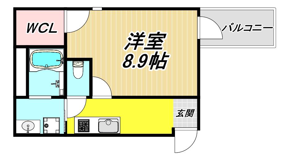 フジパレス塚口本町I番館(1K/1階)の間取り写真